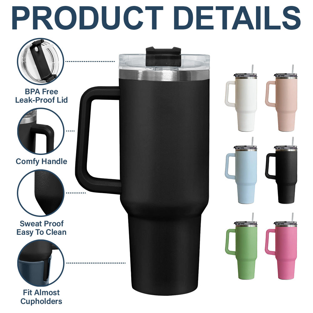 Birth Month Flowers & Names - Personalized Engraved 40oz Tumbler