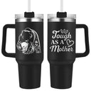 Wander Prints Gift For Mom - Tough As Mama Bear - Black Engraved 40oz Tumbler - Mother's Day Birthday Gift AZCS