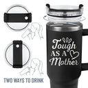 Wander Prints Gift For Mom - Tough As Mama Bear - Black Engraved 40oz Tumbler - Mother's Day Birthday Gift AZCS