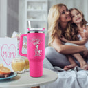 Wander Prints Gift For Mom - You Are My Sunshine - Pink Engraved 40oz Tumbler  - Mother's Day Birthday Gift AZCS