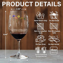 Gift For Bestie, Happy - Takes A Long Time To Grow - Personalized Wine Glass