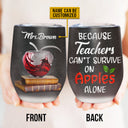 Enseignant, formateur, conseiller, directeur d'école, survivre avec un verre à vin personnalisé Apple