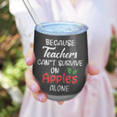 Enseignant, formateur, conseiller, directeur d'école, survivre avec un verre à vin personnalisé Apple