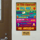 Teacher In This Classroom Custom Classic Metal Signs, Teacher Gifts, Classroom Decor, Labor Day Gift