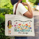 Teacher,Back To School,Gift For Yourself,Happy - Teacher Teach Them Love Them Watch Them Grow - Personalized Leather Handle Tote Bag