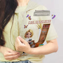 Teacher,Back To School - Teacher Alphabet Bookshelf Letter - Personalized Acrylic Clipboard