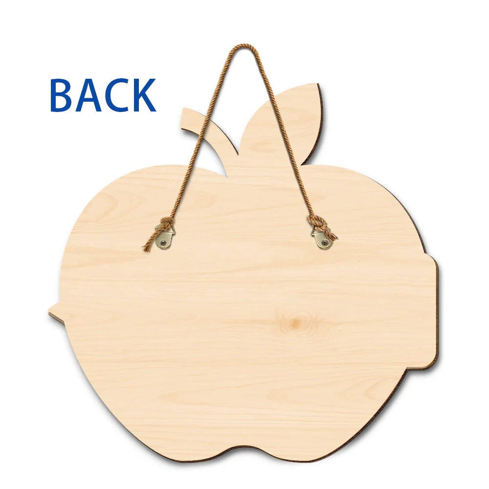 Teacher, Back To School, Gift For Yourself, Happy - Teacher Apple Class Name - Personalized Custom Shaped Wood Sign