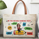 Teacher, Back To School - Teacher Be The Reason Someone Feels Welcomed - Personalized Leather Handle Tote Bag