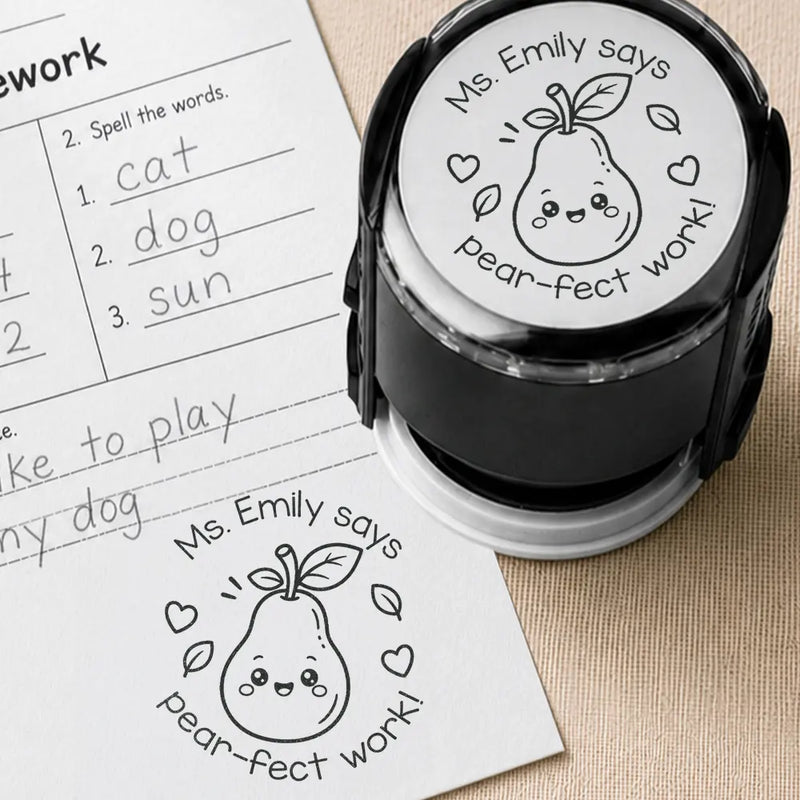 Teacher,Inspirational,Back To School,Icon - Teacher Comments Encouragement Phrases - Personalized Stamp