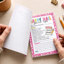 Top Market,Sentimental,Teacher,Back To School,Custom Text - Teacher Happy Mail Classroom - Personalized Notepad