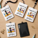 Teacher,Confident,Back To School,Vector - Teacher Happy To See Your Face - Personalized Badge Holder