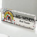 Teacher,Back To School - Teacher Helping Little Minds Grow - Personalized Desk Name Plate