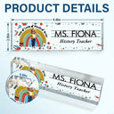 Teacher,Back To School - Teacher Helping Little Minds Grow - Personalized Desk Name Plate