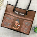 Teacher,Back To School - Teacher Inspiration - Personalized Leather Tote Bag