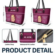 Teacher,Back To School - Teacher Inspiration - Personalized Leather Tote Bag