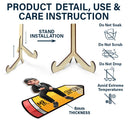 Teacher,Gift For Women,Gift For Men,Happy - Teacher Sitting On The Pencil - Personalized 2-Layered Wooden Plaque With Stand