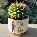 Teacher, Happy - Teacher Thank You For Helping Me Grow - Personalized Ceramic Plant Pot