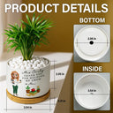 Teacher, Happy - Teacher Thank You For Helping Me Grow - Personalized Ceramic Plant Pot