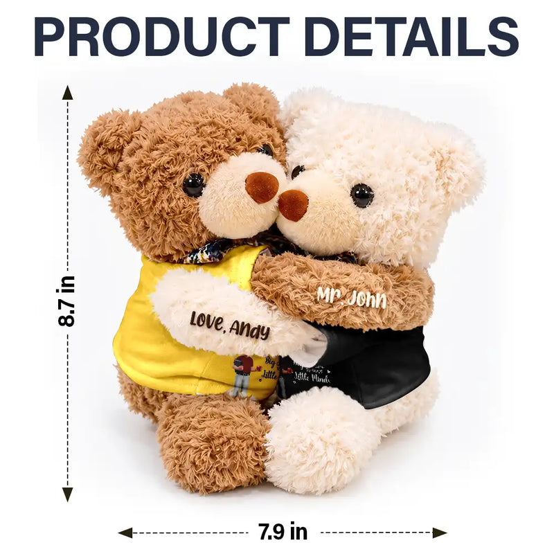 Grateful,Teacher,Back To School,Vector - Teacher Thank You For Helping Me Grow - Personalized Hugging Bear