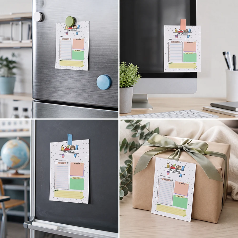 Teacher,Custom Text,Happy - Teacher To Do List - Personalized Notepad