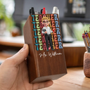 Grateful, Teacher, Back To School, Vector - Teaching Is A Heartfelt - Personalized Pen Holder With Clock