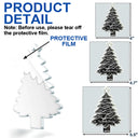 Family, Gift For Bestie, Christmas, Happy - Text Pattern Christmas Tree Family Bestie Custom Names Pottery Glitter Effect - Personalized Custom Shaped Acrylic Ornament