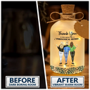 Gift For Bestie,Gift For Women,Happy - Thank You For Being My Unbiological Sister - Personalized Short Bottle Light