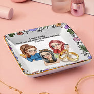 Gift For Bestie,Gifts For Colleagues,Gift For Sisters,Gift For Sibling,Happy - Thank You For Being My Unpaid Therapist Bestie - Personalized Ring Dish