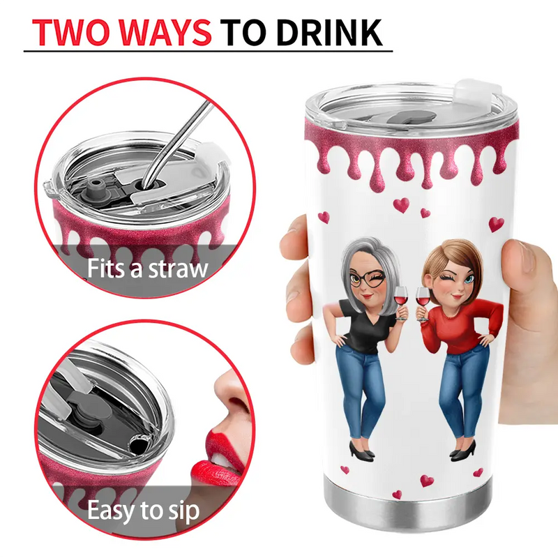 Gift For Bestie,Gifts For Colleagues,Gift For Sisters,Gift For Sibling,Happy - Thank You For Being My Unpaid Therapist Bestie Sibling - Personalized Tumbler