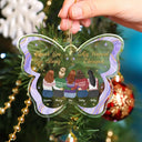 Gift For Bestie, Gift For Women, Christmas, Happy - Thank You For Being My Unpaid Therapist Besties Christmas Butterfly - Personalized Custom Shaped Acrylic Ornament
