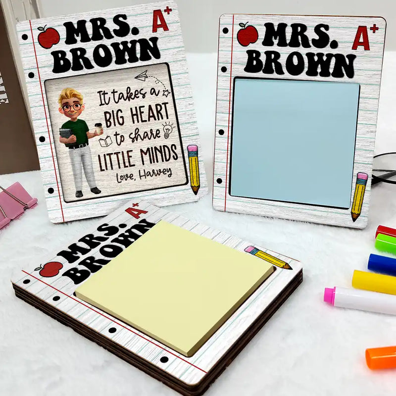 Teacher,Gift For Women,Happy,Back To School - Thank You For Being Such An Important Part - Personalized Sticky Note Pad Holder