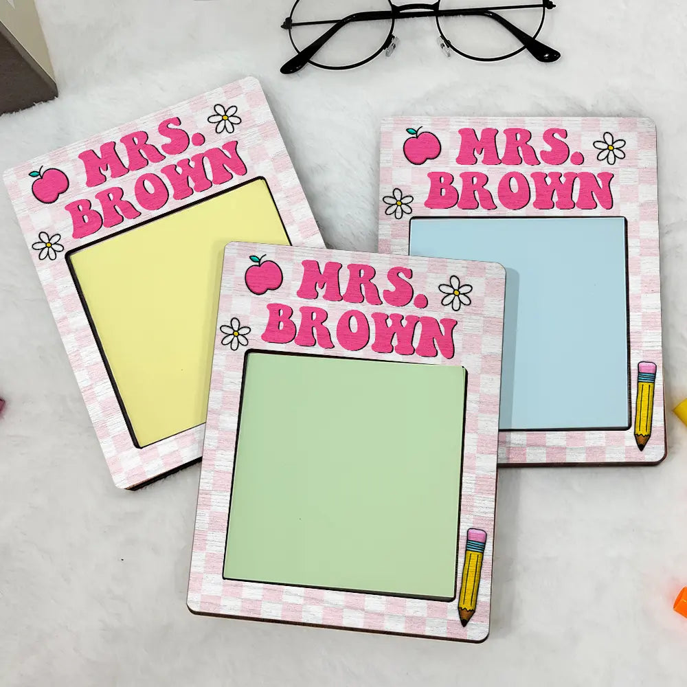 Teacher,Gift For Women,Happy,Back To School - Thank You For Being Such An Important Part - Personalized Sticky Note Pad Holder
