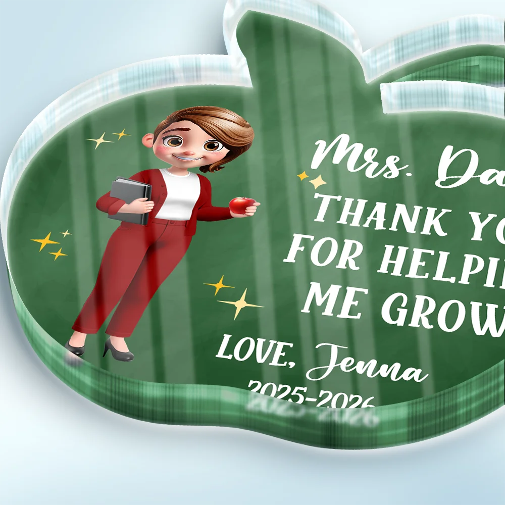 Teacher,Happy - Thank You For Being Such An Important Piece - Personalized Custom Shaped Acrylic Plaque