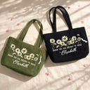 Gift For Women,Gift For Mother,Gift For Grandma,Teacher,Happy - Thank You For Helping Me Grow - Personalized Corduroy Tote Bag