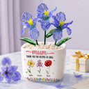 Gift For Mother,Gift For Grandma,Love,Top Market,Icon - Thank You For Helping Us Grow - Personalized Glass Flower Plant Pot