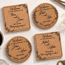 Grateful, Gift For Couples, Wedding, Custom Text - Thank You For Joining Us Couple Wedding - Personalized Cork Coaster