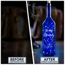Mom - Daughters (Adult),Gift For Mother,Gift For Women,Love - Thank You Mom I Love You - Personalized Blue Bottle Light