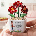 Back To School,Teacher,Grateful,Vector - Thank You Teacher For Helping Me Grow - Personalized Glass Flower Plant Pot