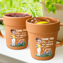Teacher, Happy - Thank You Teacher For Helping Me Grow - Personalized Plant Pot Ceramic Mug