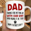 Dog Lovers,Dog Dad,Pet Lovers,Pet Dad - Thanks For Picking Up My Poop - 3D Inflated Effect Printed, Personalized Mug