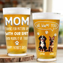 Pet Lovers,Pet Mom,Pet Dad,Dog Lovers,Dog Mom,Dog Dad - Thanks For Picking Up My Poop - Personalized Beer Glass
