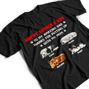 Pet Lovers,Pet Dad,Dog Lovers,Dog Dad,Happy,Gift For Father - Thanks For Putting Up With My Mom - Personalized T Shirt