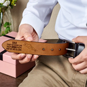Gift For Husband, Gift For Men, Gift For Grandpa, Gift For Father, Happy - Thanks For Sharing Your DNA - Personalized Engraved Leather Belt