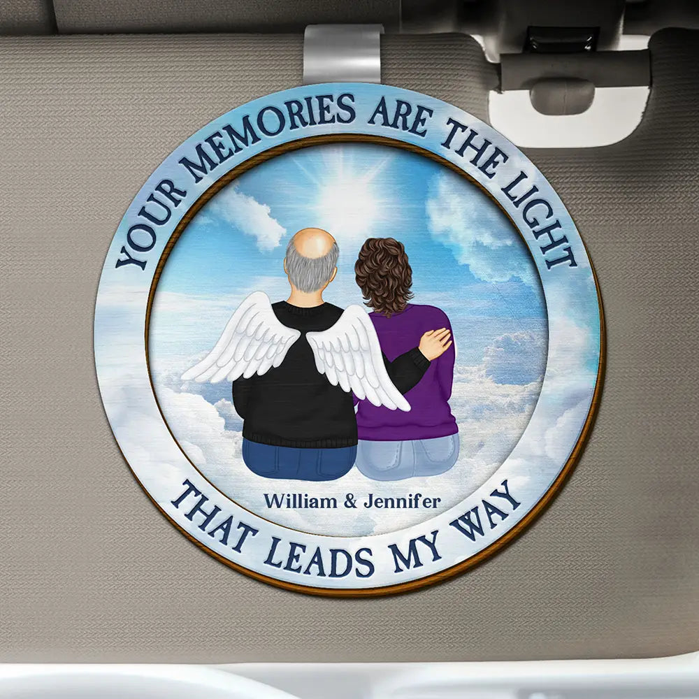 Memorial, Sad - That Leads My Way - Personalized Custom Shaped Car Visor Clip
