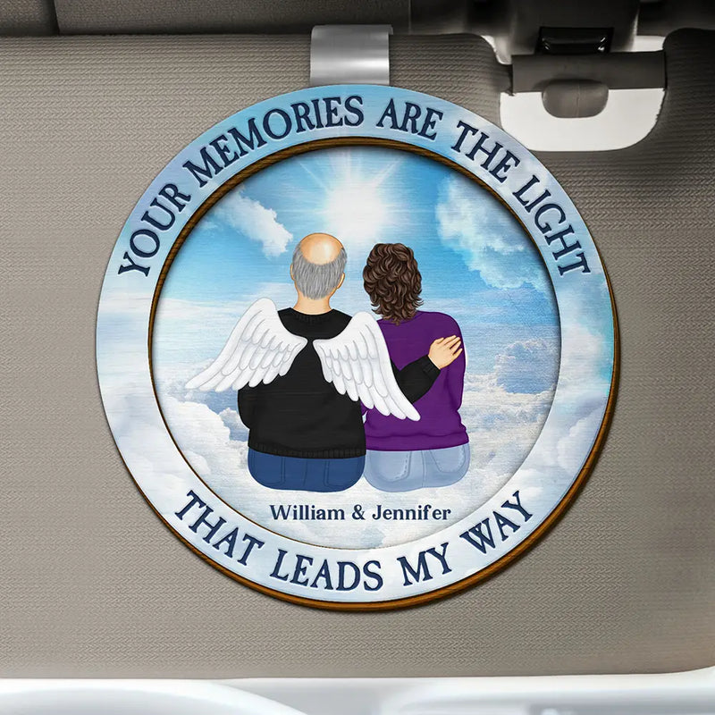 Memorial, Sad - That Leads My Way - Personalized Custom Shaped Car Visor Clip