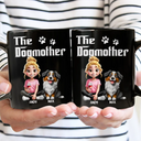 Dog Dad,Dog Lovers,Pet Lovers,Happy,Dog Mom - The Dogfather 3D Pet Lover - Personalized Mug