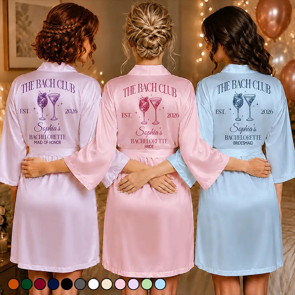 The Bach Club Bachelorette Party - Personalized Satin Robe