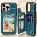 Gift For Yourself,Gift For Women,Gift For Men,Beach,Summer,Happy,Travel - The Beach Is Calling I Must Go - Personalized Leather Flip Wallet Phone Case