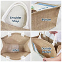 Gift For Women, Happy, Beach, Travel, Summer, Gift For Yourself - The Beach Is My Happy Place - Personalized Jute Tote Bag