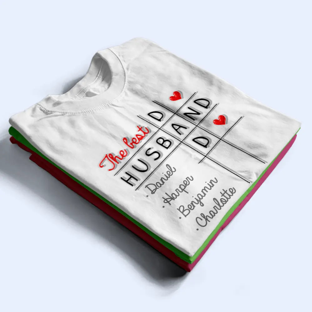 Gift For Father,Happy - The Best D Husband Dad Funny Kid Name Word Game - Personalized T Shirt